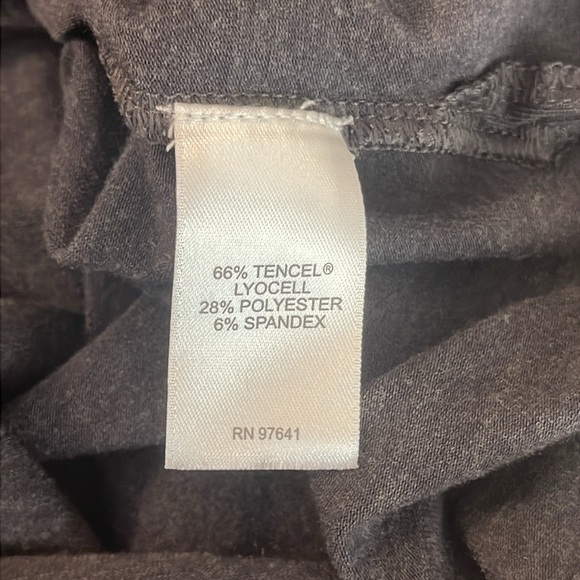 J. Jill Charcoal Gray Silver Metallic Sparkle Keyhole Soft Knit Tunic Top Size L - Picture 5 of 6